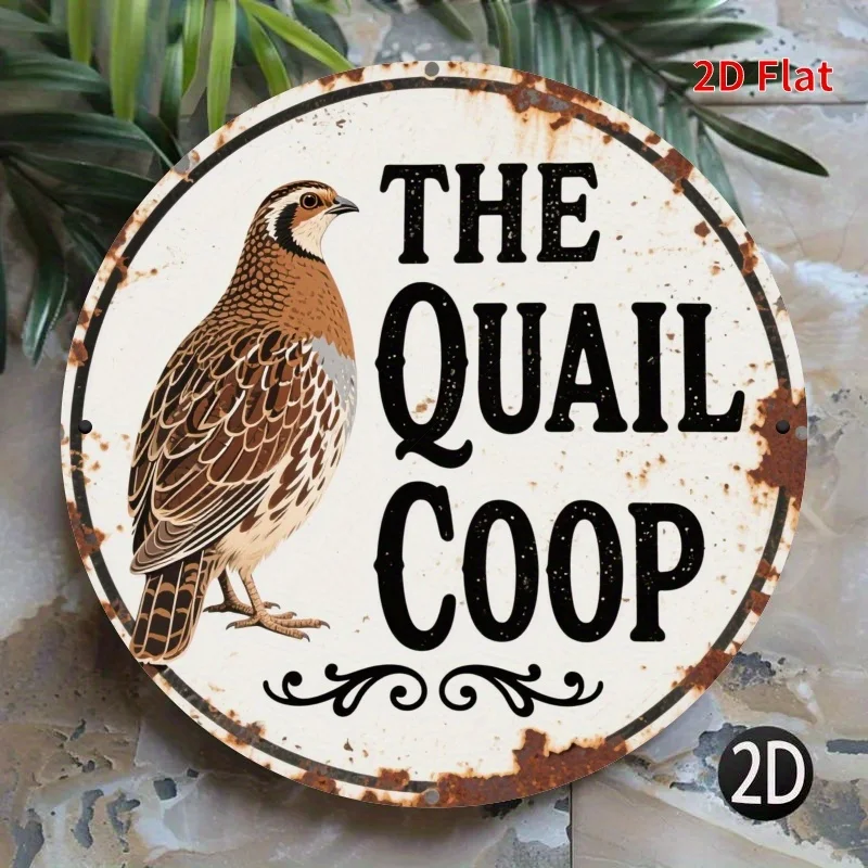 Hunting Quail - 2D Flat Metal Sign The Quail
