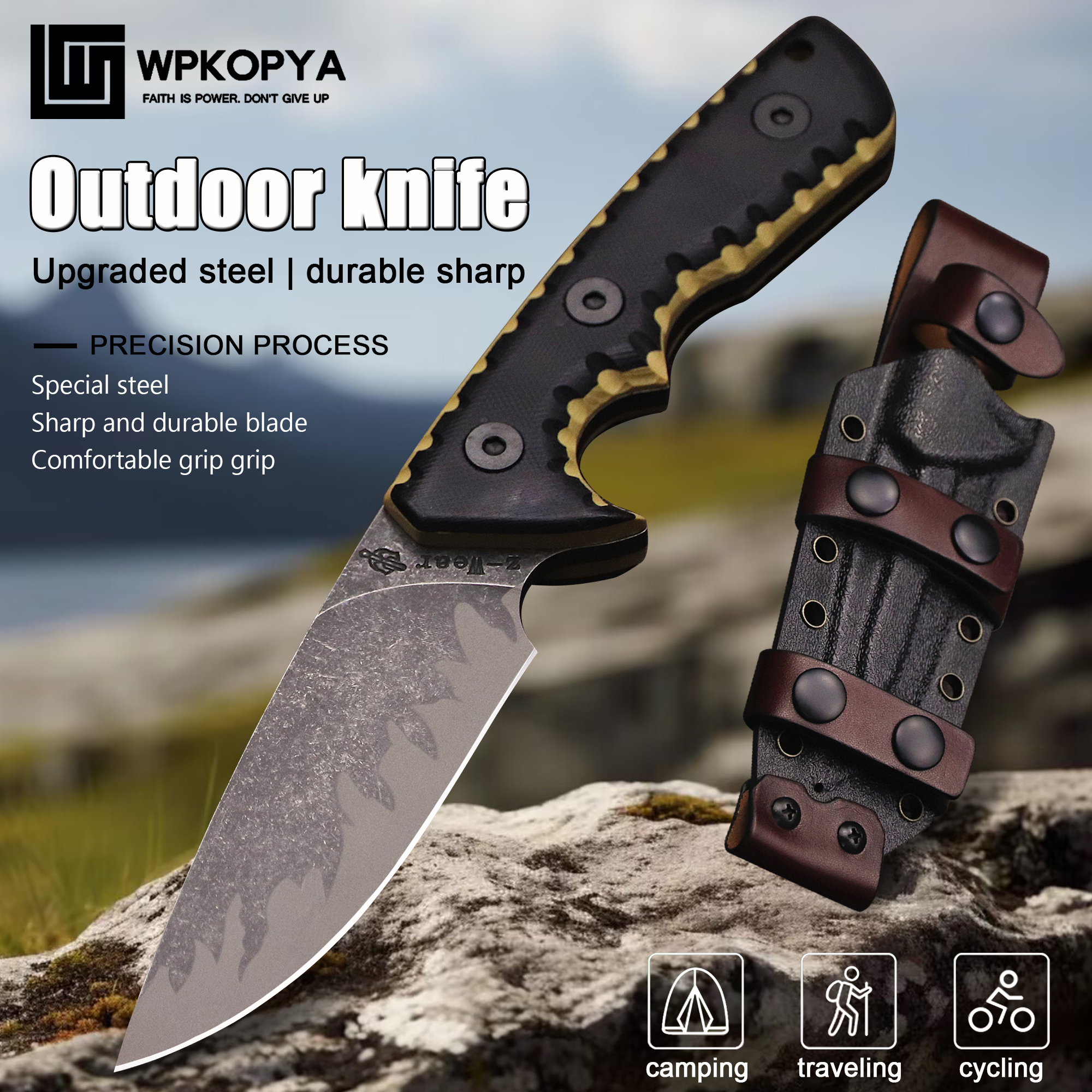Hunting Outdoor Edge Knives - M-L (USA) DC53 Stone Washed Full