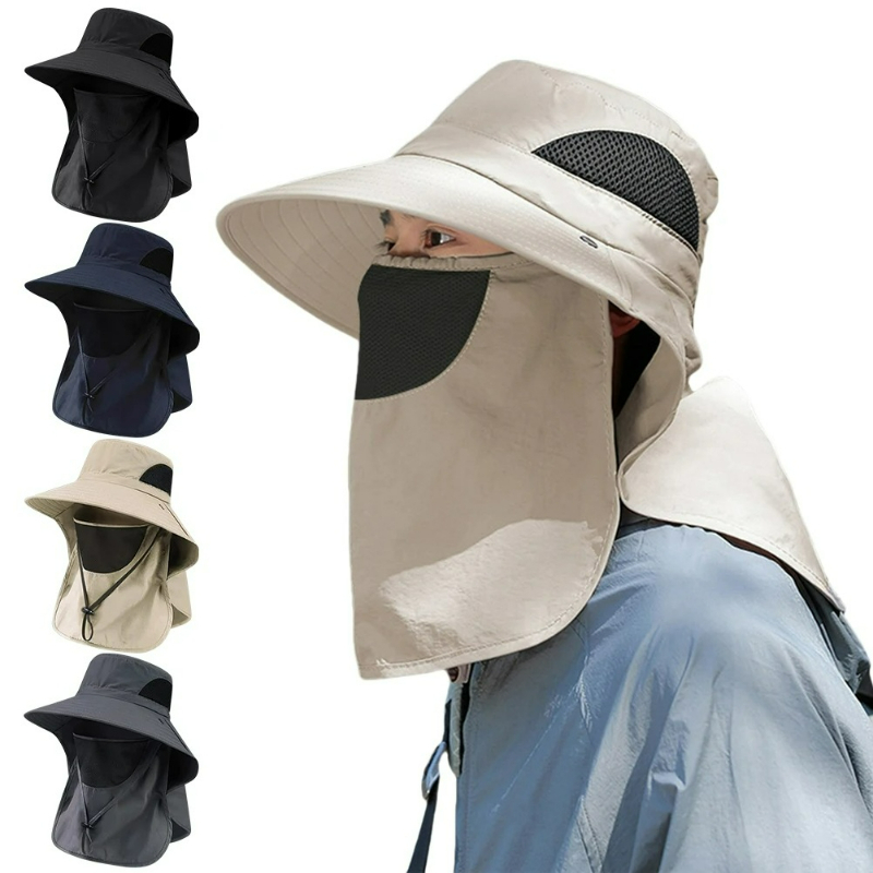 Mens Outdoor Hunting Hats - UV Protection Summer Sun Hats Neck