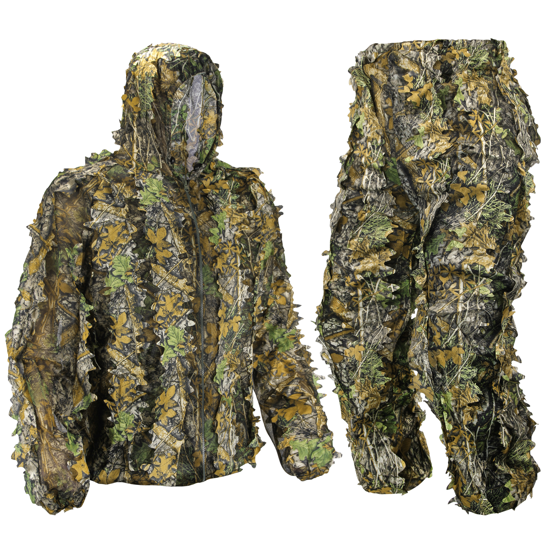 Ghillie Suit Woodland - 3D Camo Leaf Ghillie Suit Breathable