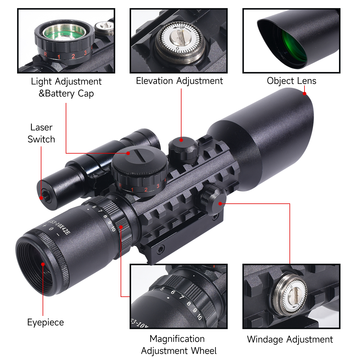 3-10X42E Tactical Scope M9 W/R – Crossbow Scope Sight Bewertung und Preis