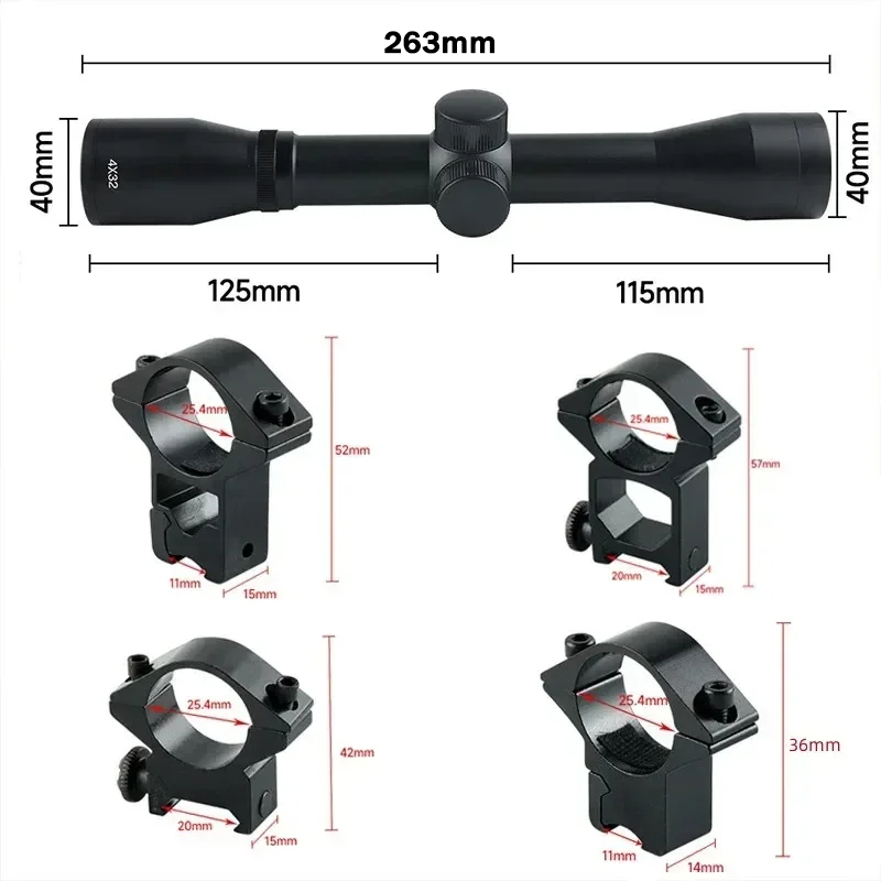 4x32 1.5-5x32IR 2-6X32AOE Tact – Crossbow Scope Sight Bewertung und Preis