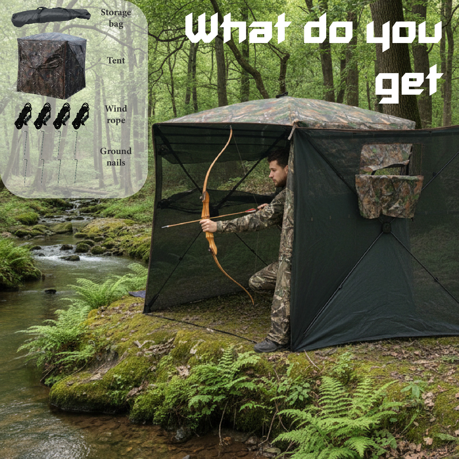 Camouflage Pop-Up Hunting Blin – Hunting & Outdoor Supplies Carterton Reviews Bewertung und Preis