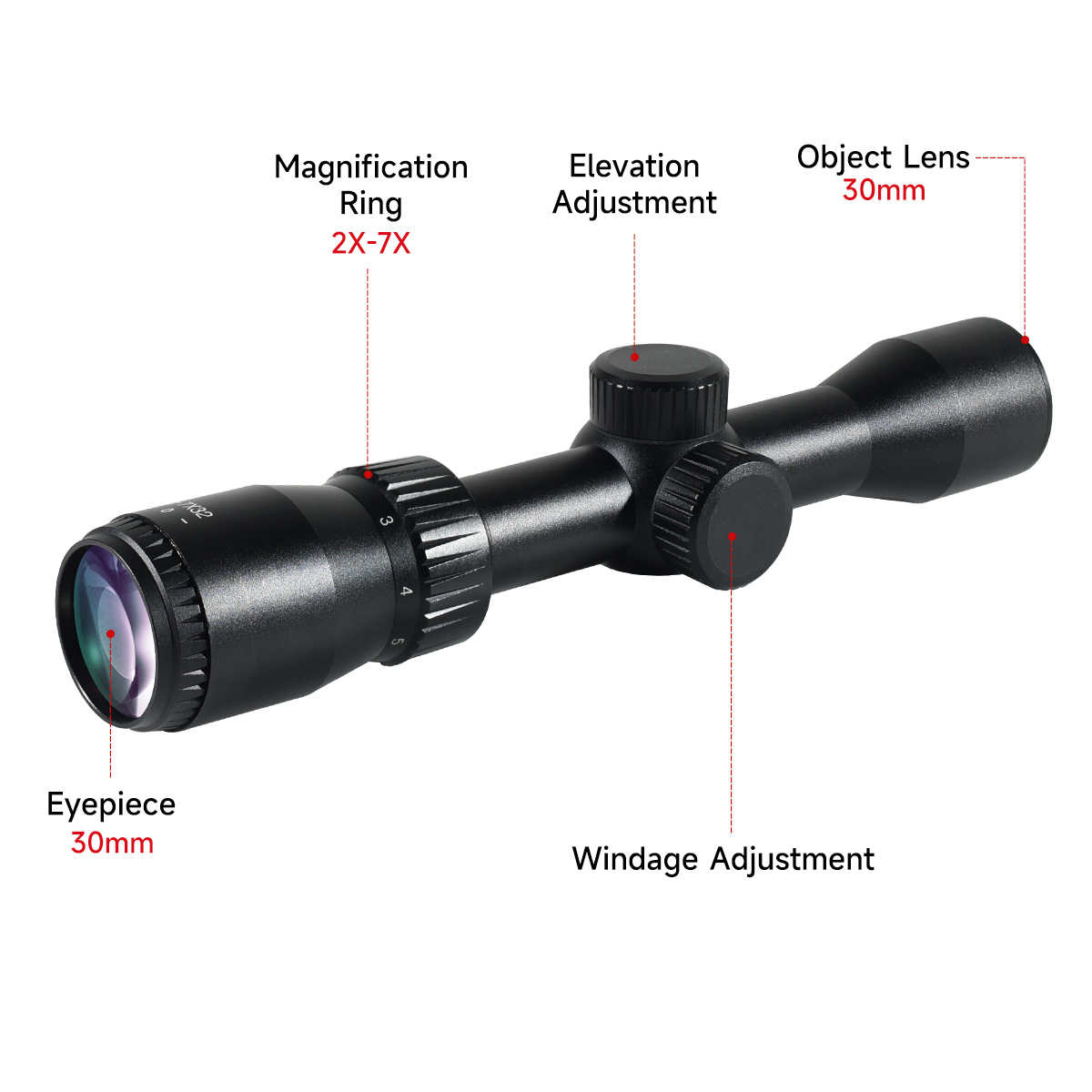 Hunting Tactical Scope 2-7x32  – Crossbow Scope Sight Bewertung und Preis