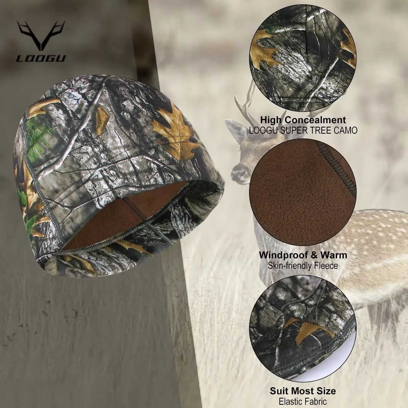 LOOGU Thermal Camo Fleece Bean – Mens Outdoor Hunting Hats Bewertung und Preis