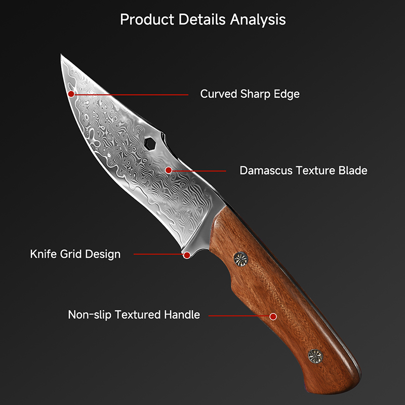 Damascus Outdoor Knife Curved  – Hunting Outdoor Edge Knives Bewertung und Preis