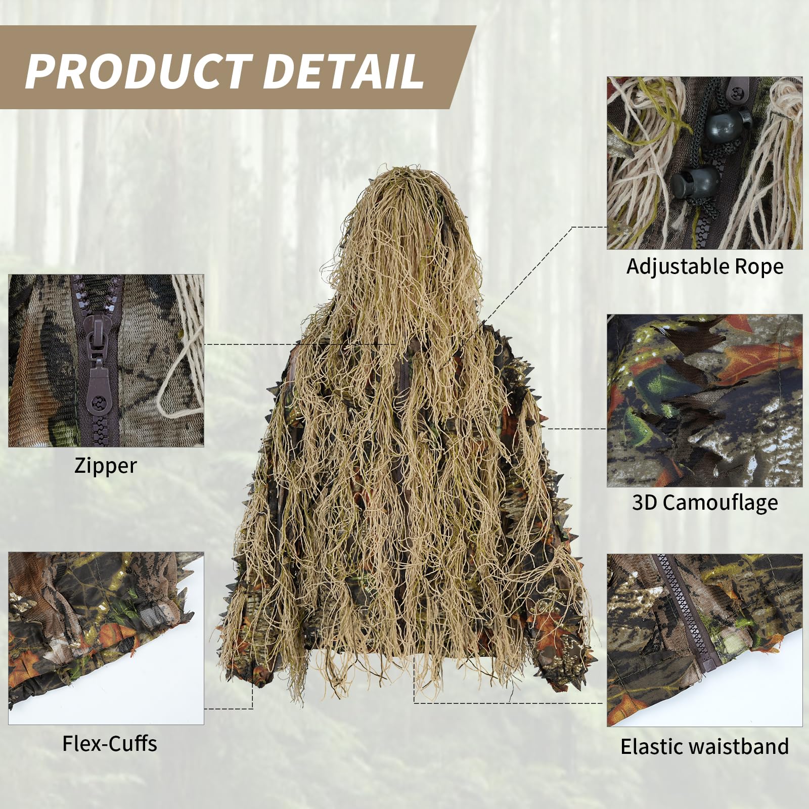 JOAXOR Ghillie Suit Gilly Hunt – Ghillie Suit Woodland Bewertung und Preis