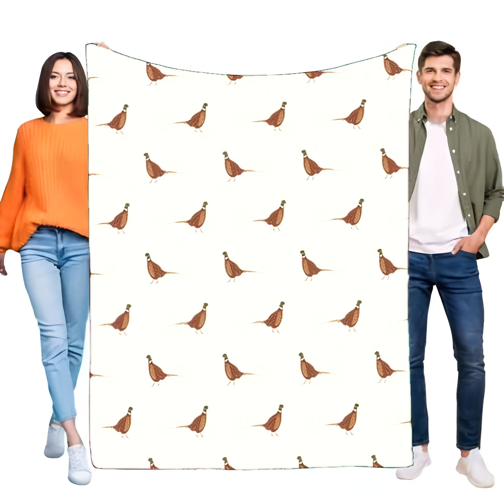 Rustic Pheasant Bird Print Fla – Outdoor Hunting Blanket Bewertung und Preis