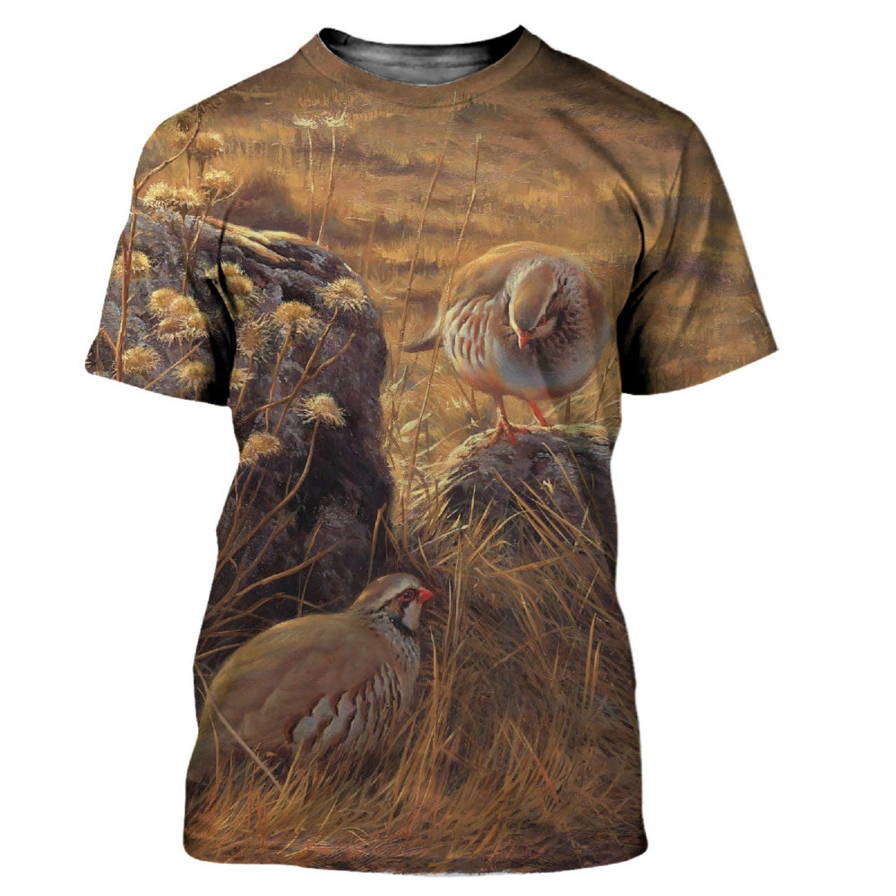 Animals Quail 3D Print T-shirt – Hunting Quail Bewertung und Preis